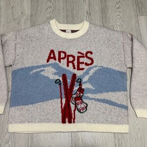 A New Day ~ Women's Apres Ski Crewneck Pullover Sweater ~ Cream ~ Size XL